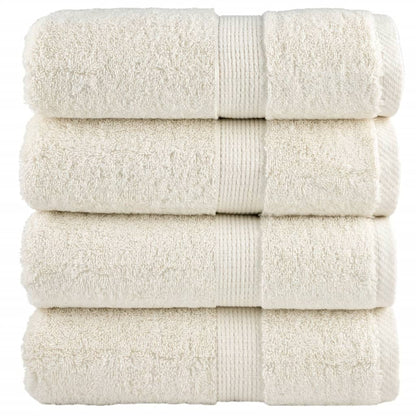 Premium Guest Towels SOLUND 4 pcs Cream 30x50 cm 600 gsm