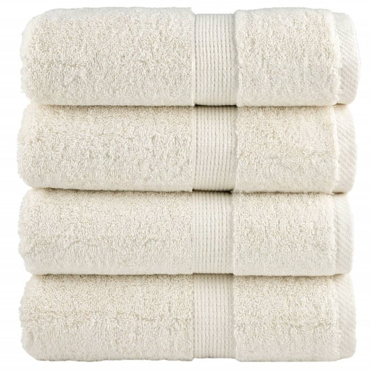 Premium Guest Towels SOLUND 4 pcs Cream 30x50 cm 600 gsm