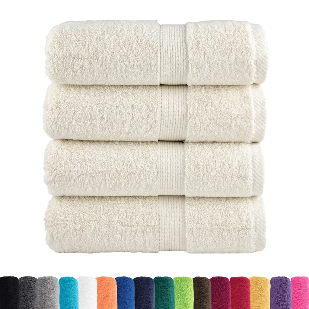 Premium Guest Towels SOLUND 4 pcs Cream 30x50 cm 600 gsm