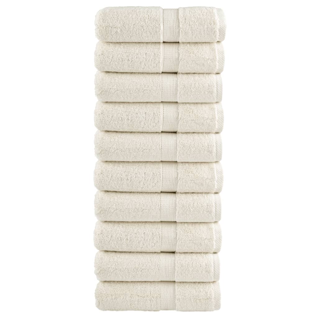 Premium Guest Towels SOLUND 10 pcs Cream 30x50 cm 600 gsm