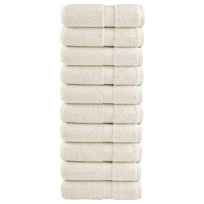 Premium Guest Towels SOLUND 10 pcs Cream 30x50 cm 600 gsm