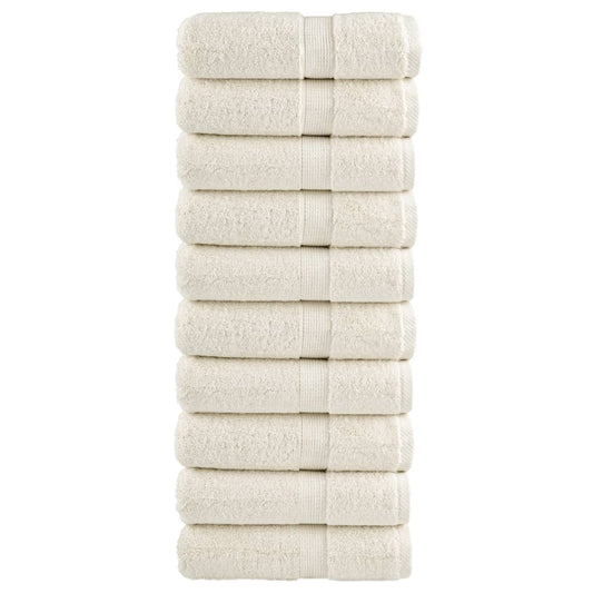 Premium Guest Towels SOLUND 10 pcs Cream 30x50 cm 600 gsm