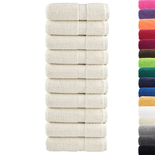 Premium Guest Towels SOLUND 10 pcs Cream 30x50 cm 600 gsm