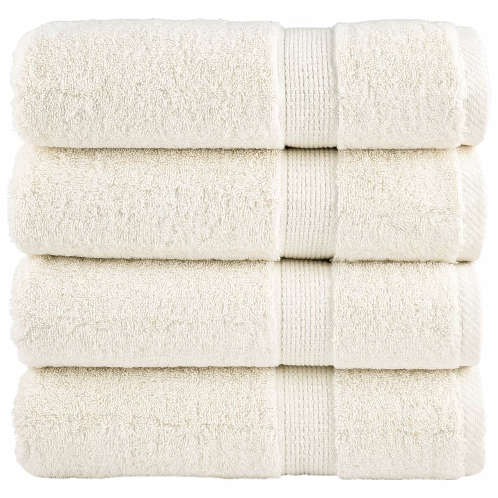 Premium Hand Towels SOLUND 4 pcs Cream 50x100 cm 600 gsm