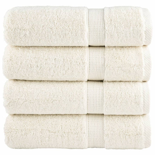 Premium Hand Towels SOLUND 4 pcs Cream 50x100 cm 600 gsm