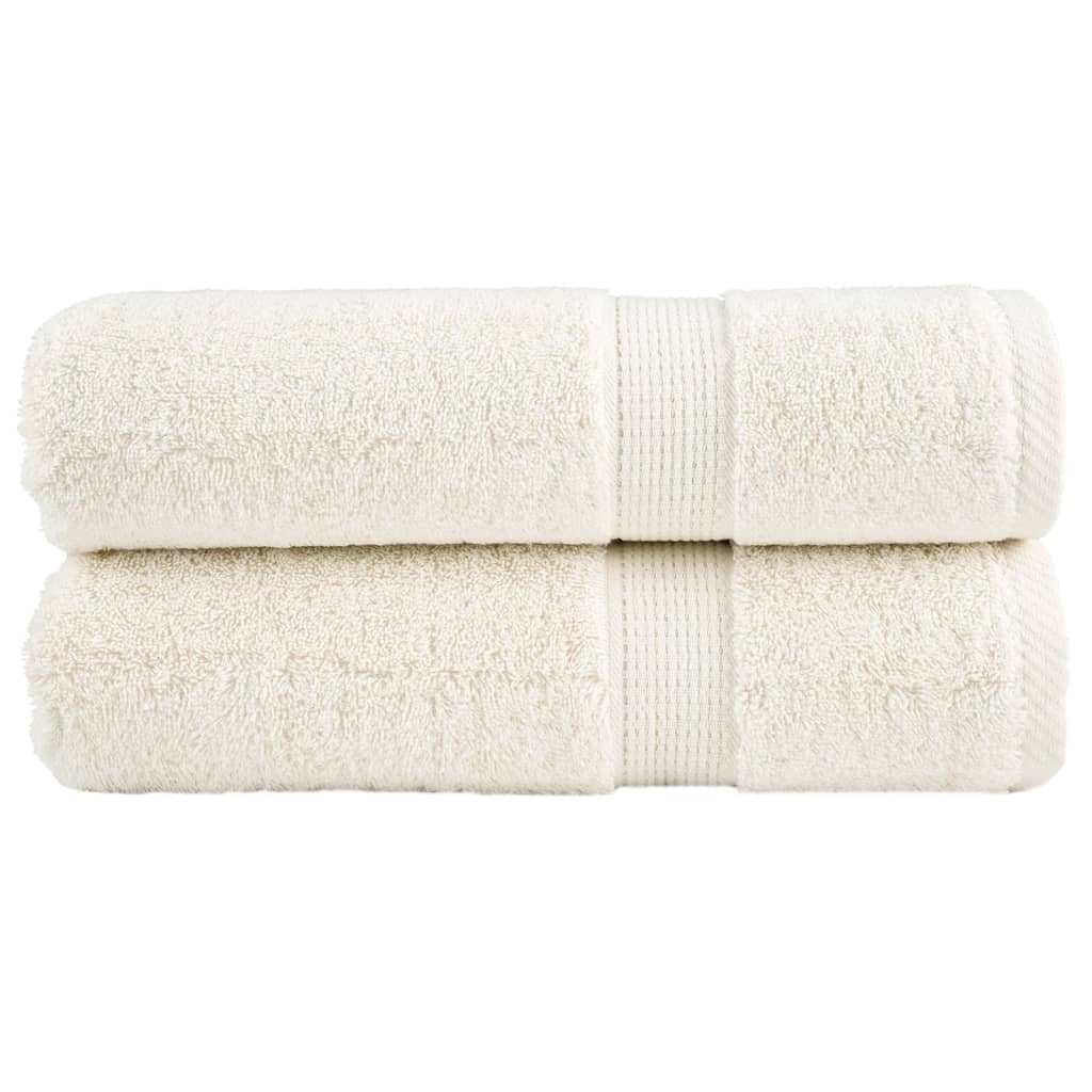 Premium Shower Towels SOLUND 2 pcs Cream 70x140 cm 600 gsm