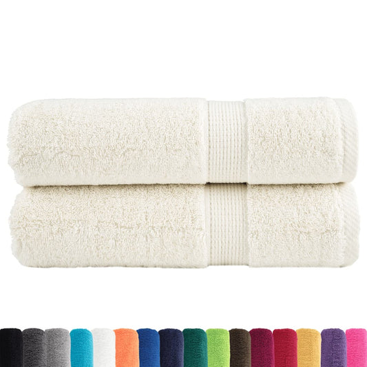 Premium Shower Towels SOLUND 2 pcs Cream 70x140 cm 600 gsm