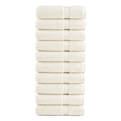 Premium Shower Towels SOLUND 10 pcs Cream 70x140 cm 600 gsm
