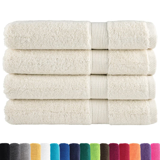 Premium Towels SOLUND 4 pcs Cream 100x200 cm 600 gsm