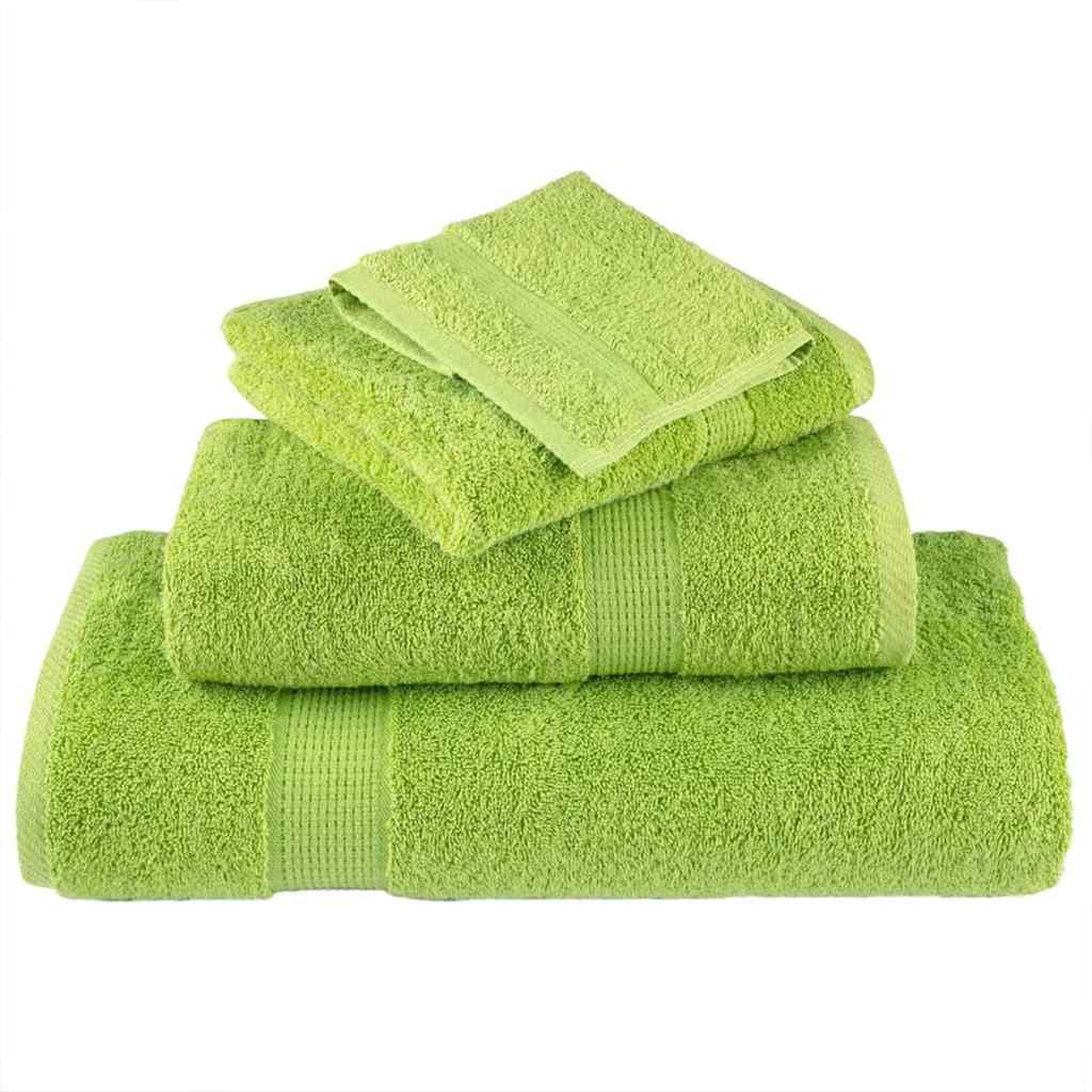 Guest Towel 2 pcs Apple green 15 x 21 cm Cotton