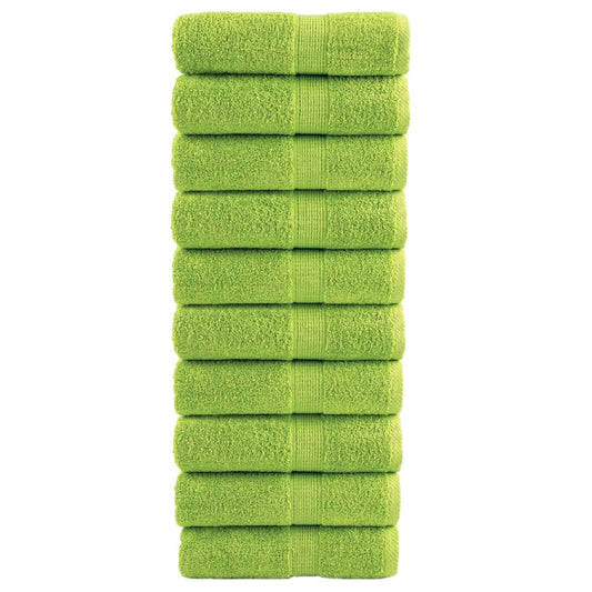 Premium Guest Towels SOLUND 10 pcs Apple Green 30x50 cm 600 gsm