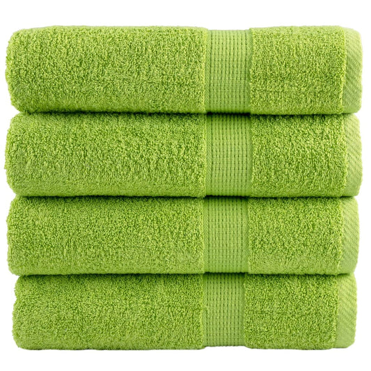 Premium Hand Towels SOLUND 4 pcs Apple Green 50x100 cm 600 gsm
