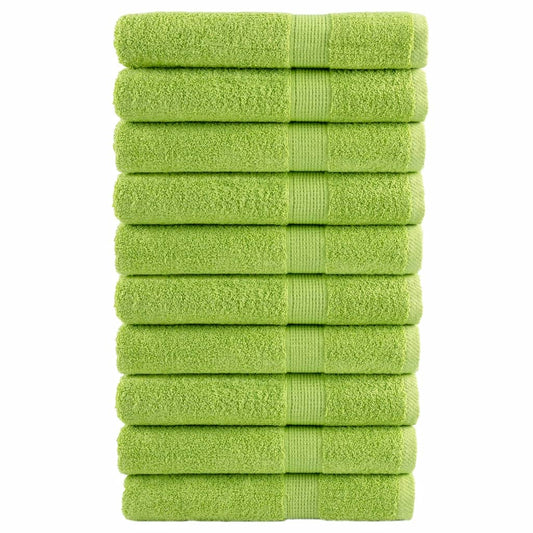 Premium Towels SOLUND 10 pcs Apple Green 100x200 cm 600 gsm