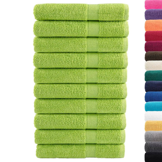 Premium Towels SOLUND 10 pcs Apple Green 100x200 cm 600 gsm