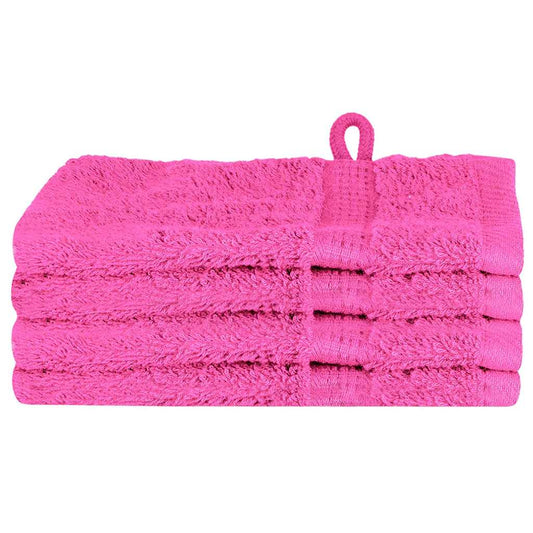 Guest Towel 4 pcs Pink 15 x 21 cm Cotton