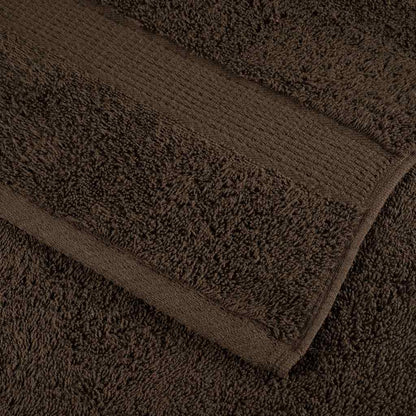 8 Piece Premium Towel Set SOLUND Brown 600 gsm