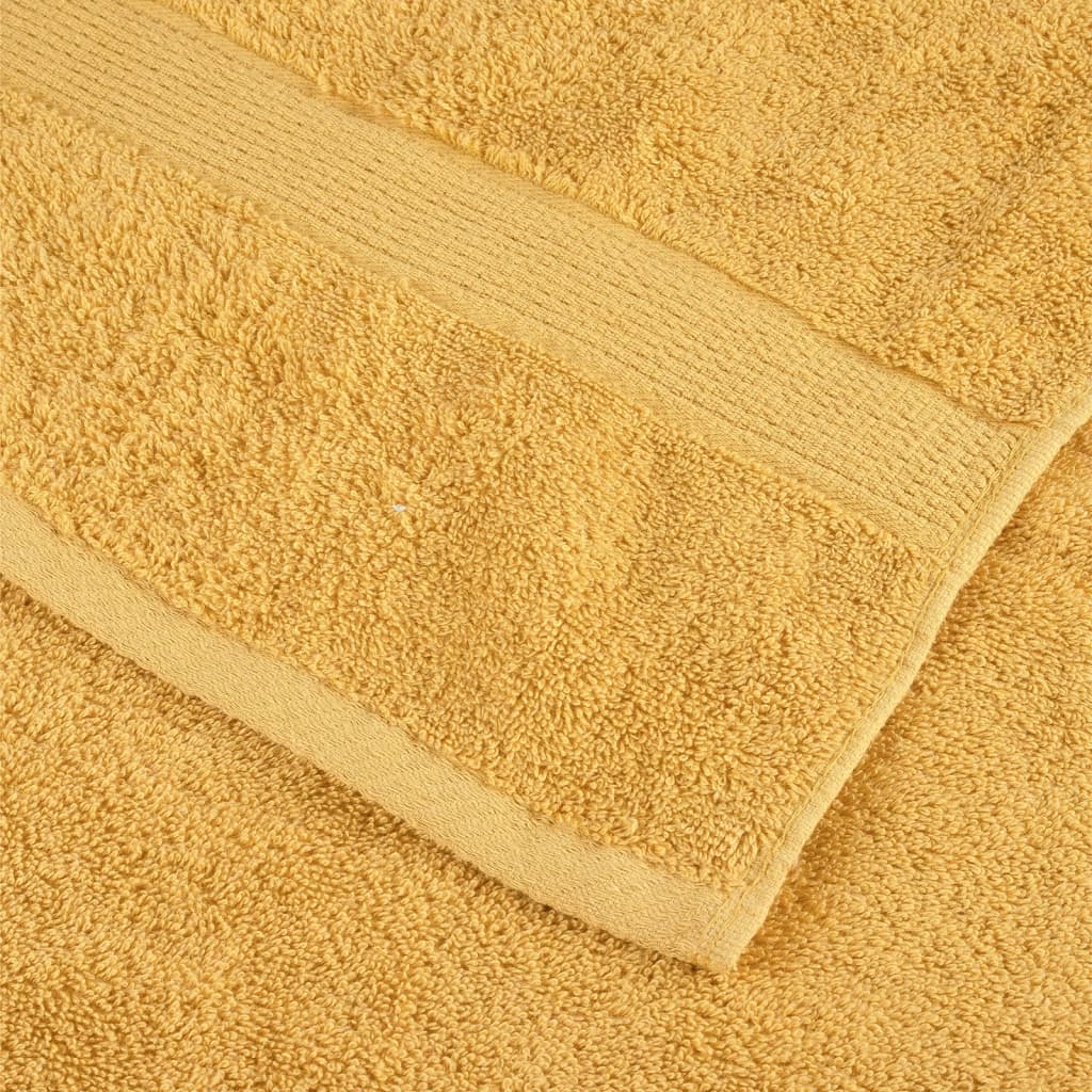 8 Piece Premium Towel Set SOLUND Gold 600 gsm
