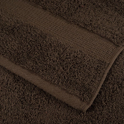 6 Piece Premium Towel Set SOLUND Brown 600 gsm