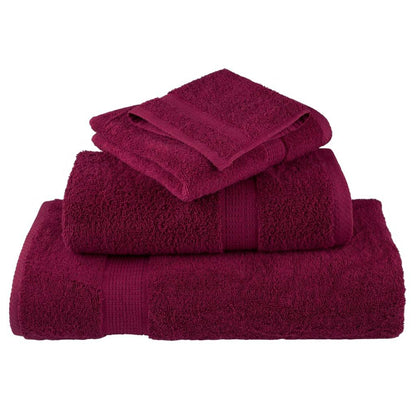 12 Piece Premium Towel Set SOLUND Bordeaux 600 gsm