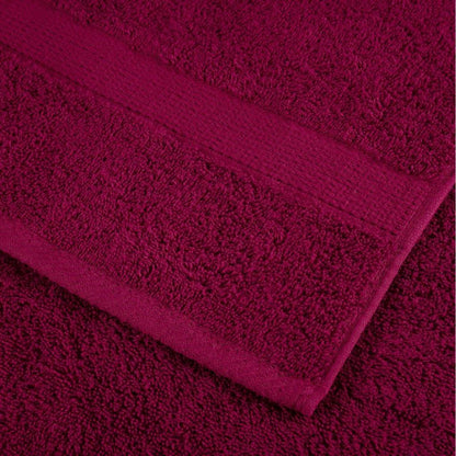 12 Piece Premium Towel Set SOLUND Bordeaux 600 gsm