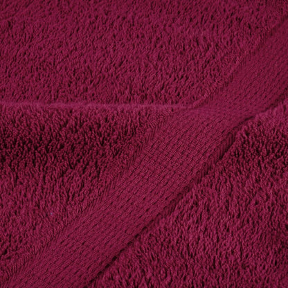 12 Piece Premium Towel Set SOLUND Bordeaux 600 gsm