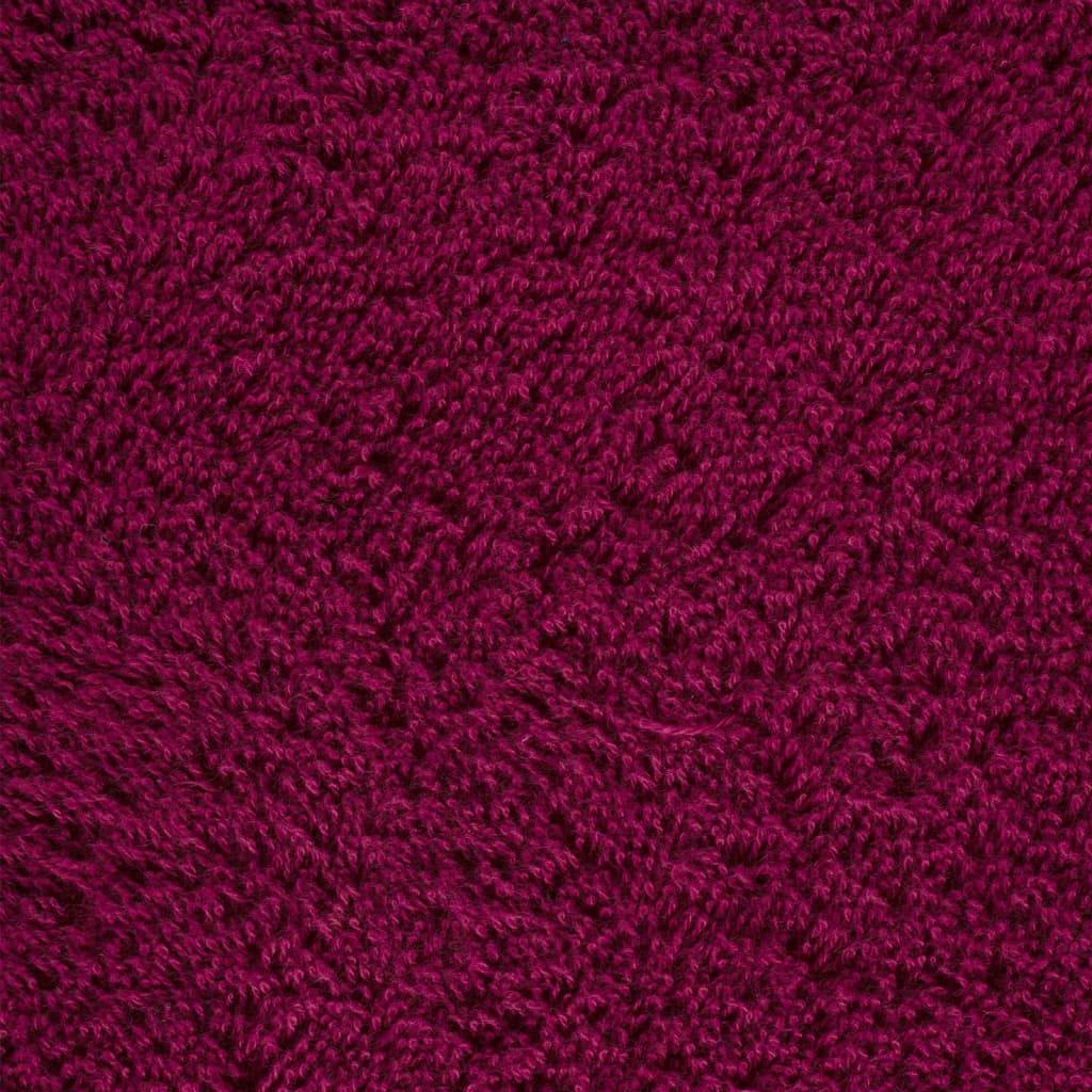 12 Piece Premium Towel Set SOLUND Bordeaux 600 gsm