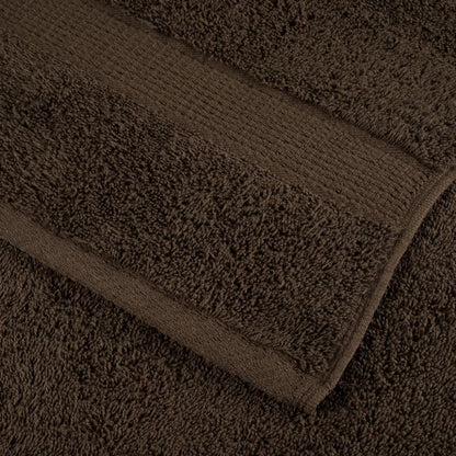 12 Piece Premium Towel Set SOLUND Brown 600 gsm