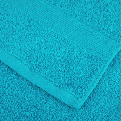 12 Piece Premium Towel Set SOLUND Turquoise 600 gsm