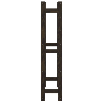 Wine Rack for 56 Bottles Black Solid Wood Pine