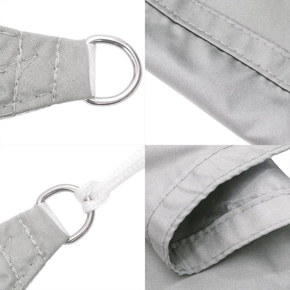 Sun Shade Sail Light Grey 7x7 m 100% Polyester Oxford