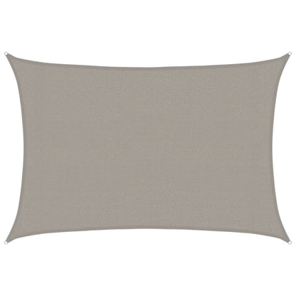 Sunshade Sail 160 g/m² Rectangular Light Grey 3x4 m HDPE