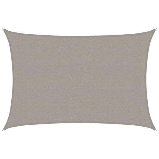 Sunshade Sail 160 g/m² Rectangular Light Grey 3x4 m HDPE