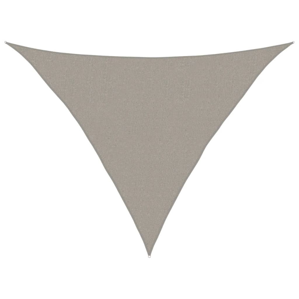 Sunshade Sail 160 g/m² Triangular Light Grey 2.5x2.5x3.5 m HDPE