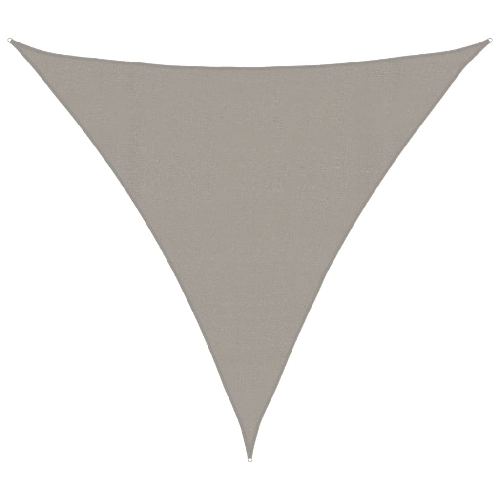 Sunshade Sail 160 g/m² Triangular Light Grey 4x4x4 m HDPE