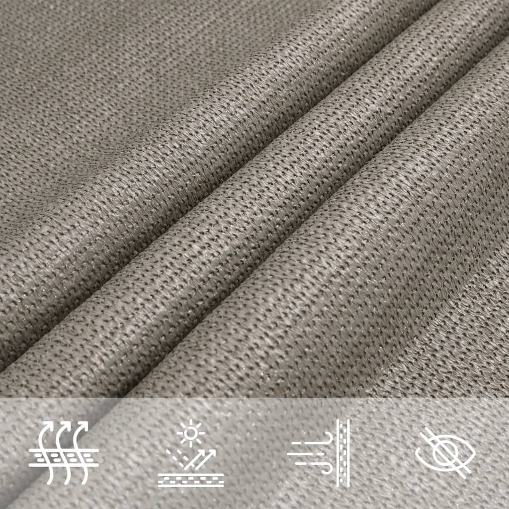 Sunshade Sail 160 g/m² Triangular Light Grey 5x6x6 m HDPE