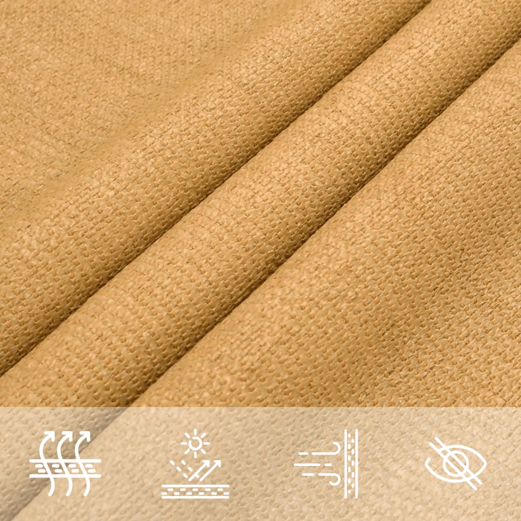 Sunshade Sail 160 g/m² Square Sand 2.5x2.5 m HDPE