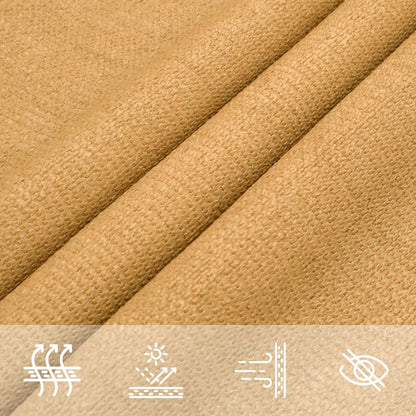 Sunshade Sail 160 g/m² Square Sand 2.5x2.5 m HDPE
