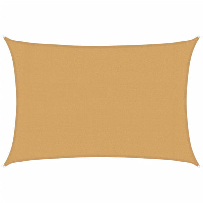Sunshade Sail 160 g/m² Rectangular Sand 3x4 m HDPE