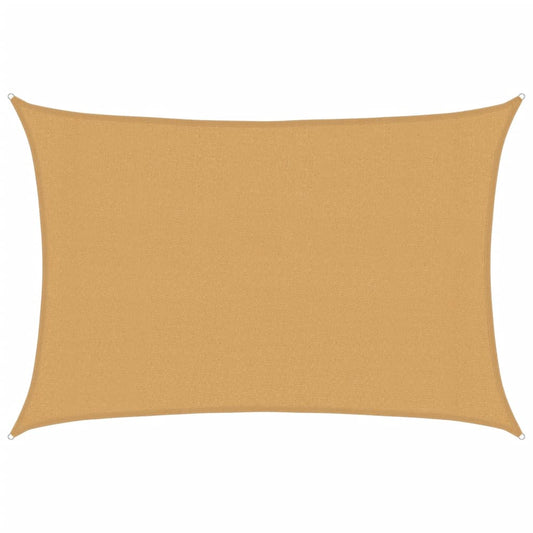 Sunshade Sail 160 g/m² Rectangular Sand 3x4 m HDPE