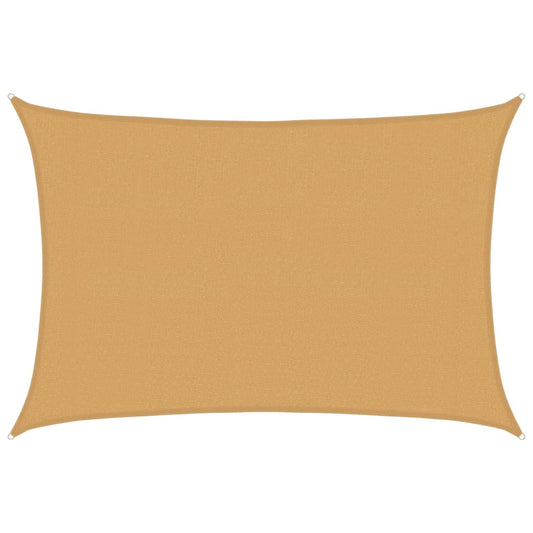 Sunshade Sail 160 g/m² Rectangular Sand 3x5 m HDPE