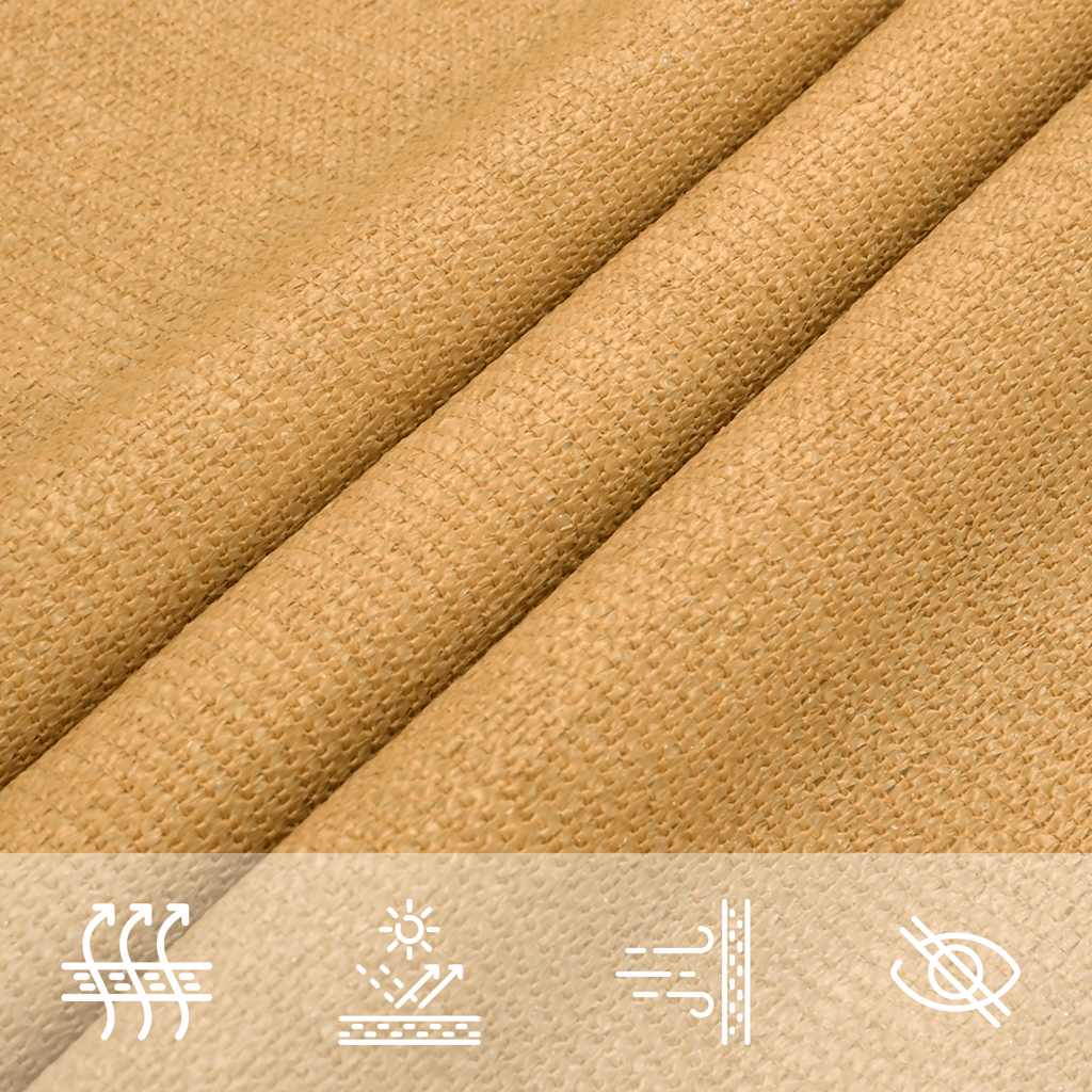 Sunshade Sail 160 g/m² Triangular Sand 5x5x6 m HDPE