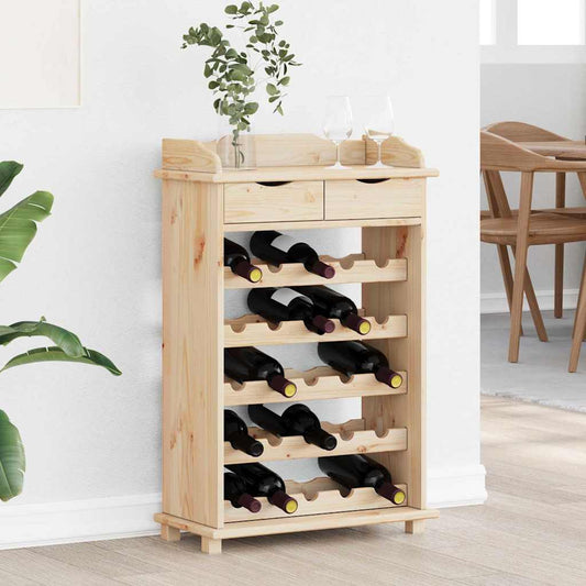 Wine Rack 90x60x30 cm Solid Wood Pine
