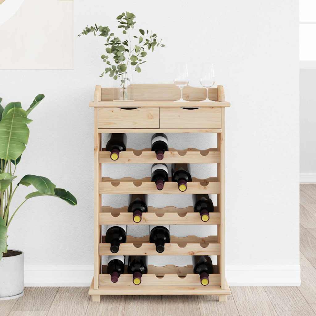 Wine Rack 90x60x30 cm Solid Wood Pine