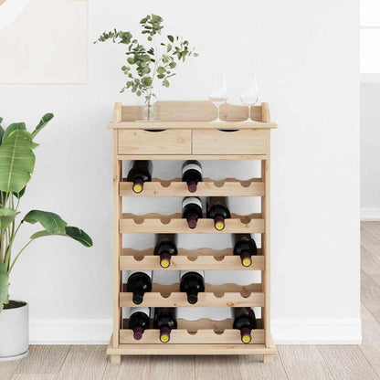Wine Rack 90x60x30 cm Solid Wood Pine