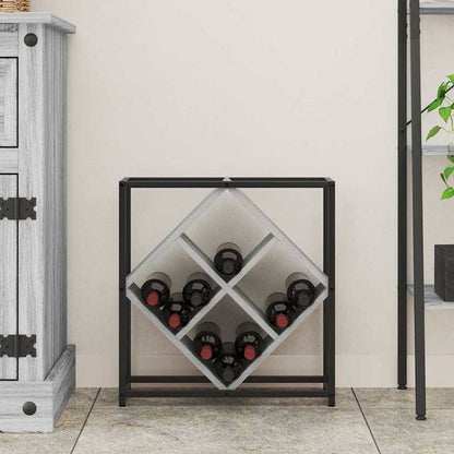 Wine Rack Grey Sonoma 51x18x52,5 cm Engineered Wood