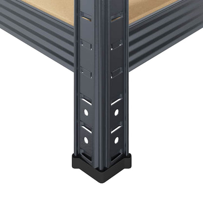 4-Layer Storage Shelves 4 pcs Anthracite Steel&Engineered Wood