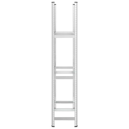 3-Layer Tyre Shelf Silver 110x40x200 cm Steel