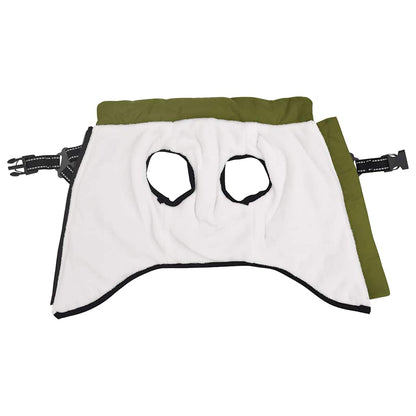 Dog Coat with Harness Waterproof Reflective Army Green S