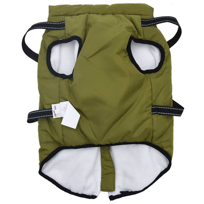 Dog Coat with Harness Waterproof Reflective Army Green 6XL