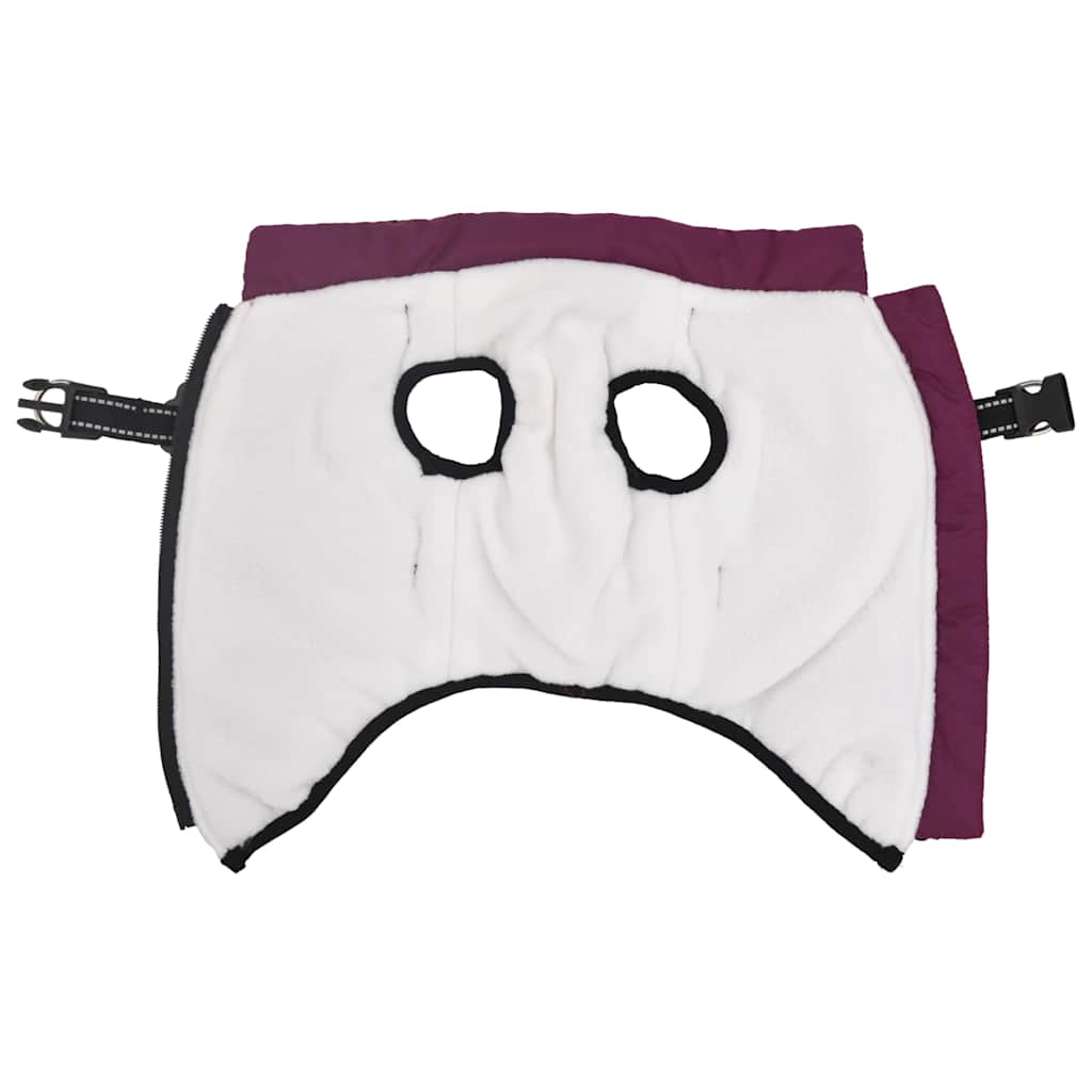 Dog Coat with Harness Waterproof Reflective Purple XL